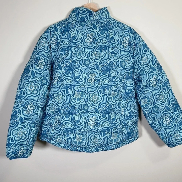 L.L. Bean Blue Floral Puffer Jacket - Picture 12 of 16